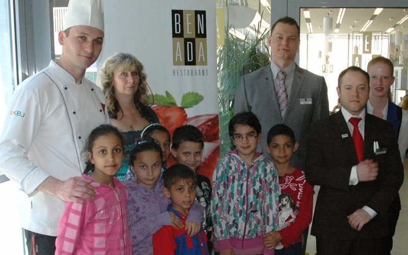 Little visitors from Krupka Children's Home attended easter brunch at Clarion